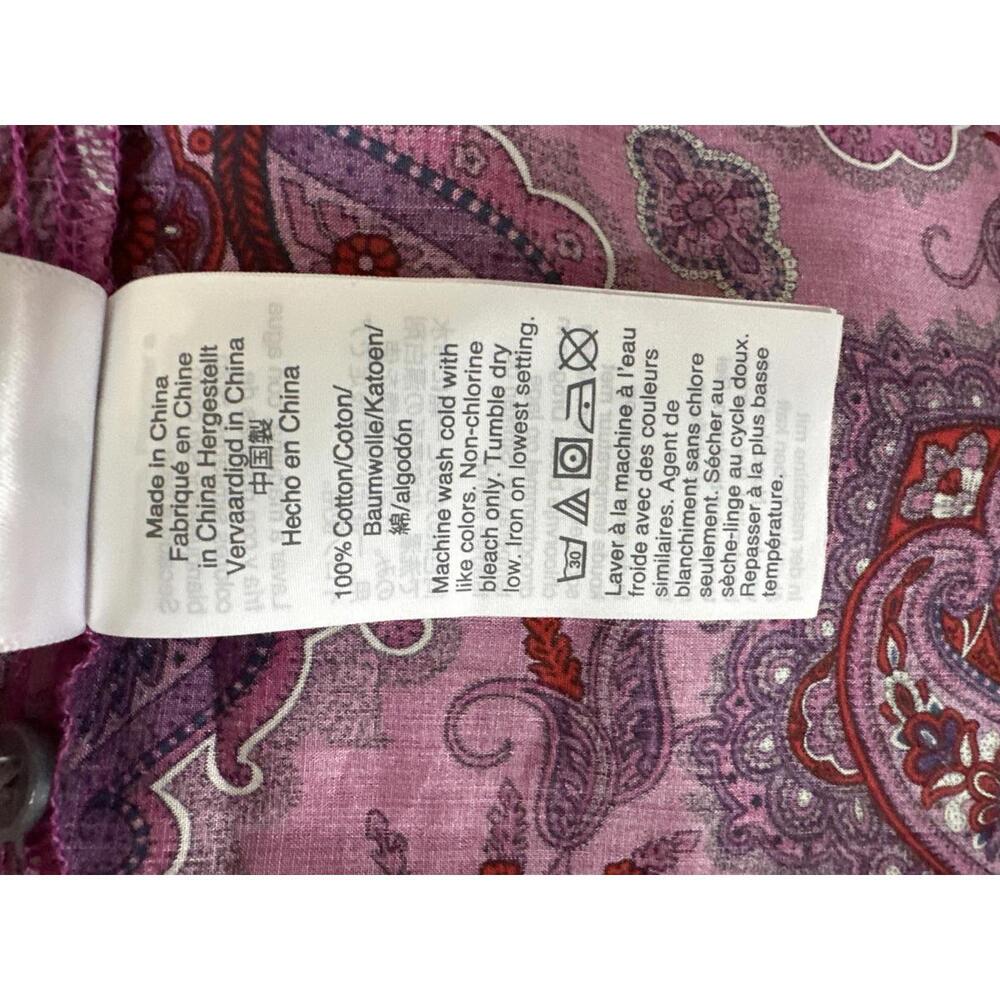 J.Crew Women's Purple Paisley Patterned Button-Up shirt size 6 - Picture 9 of 9